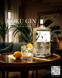 ROKU GIN THE JAPANESE CRAFT GIN ราคา 2 ขวด 1,999 บาท จัดส่งฟรีทั่วประเทศ!