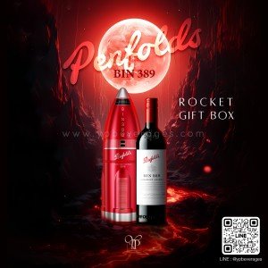 PENFOLDS BIN 389 CABERNET SHIRAZ LIMITED EDITION ROCKET GIFT BOX 🍷🚀 โปรโมชั่น 2 ขวด 6600 บาท